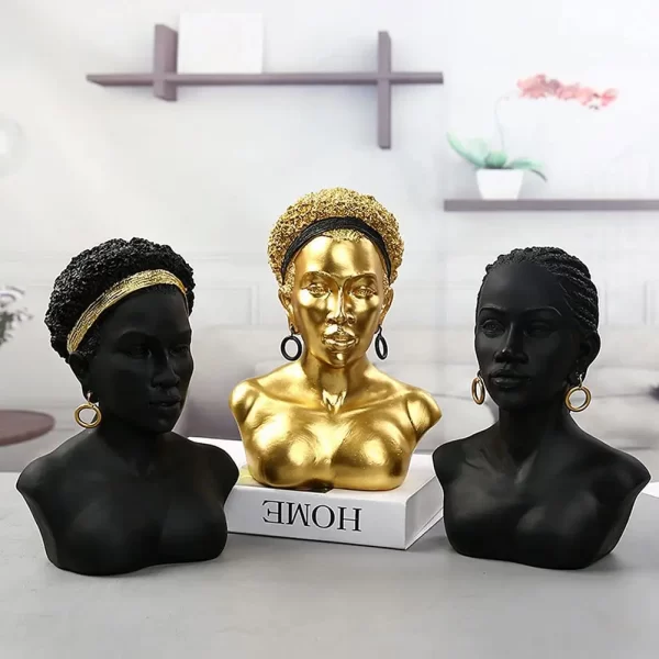 Busto Decorativo Mulher Africana